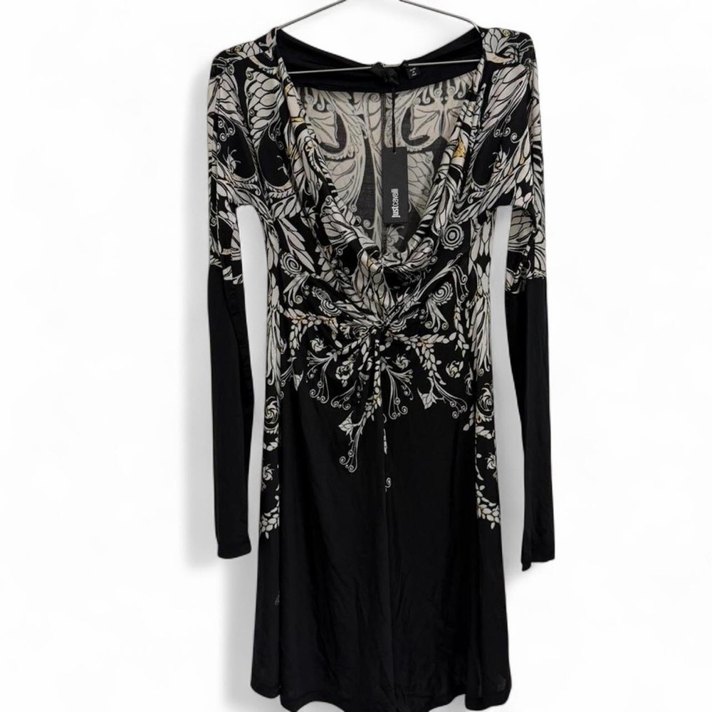 Roberto Cavalli Cowl Neck Mini Dress Small